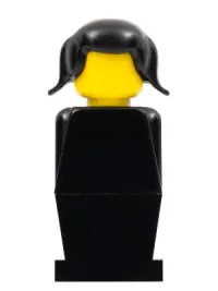 LEGO Legoland - Black Torso, Black Legs, Black Pigtails Hair minifigure