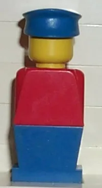 LEGO Legoland - Red Torso, Blue Legs, Blue Hat minifigure