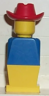 LEGO Legoland - Blue Torso, Yellow Legs, Red Cowboy Hat minifigure