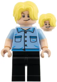 LEGO Sanji Vinsmoke - Bright Light Blue Shirt, Black Legs minifigure