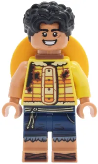 LEGO Monkey D. Luffy - Yellow Vest, Straw Hat on Back minifigure