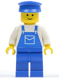LEGO Overalls Blue with Pocket, Blue Legs, Blue Hat minifigure