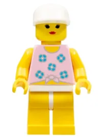 LEGO Blue Flowers - Yellow Legs, White Cap minifigure