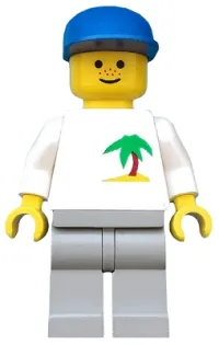 LEGO Palm Tree - Light Gray Legs, Blue Cap minifigure