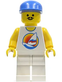 LEGO Surfboard on Ocean - White Legs, Blue Cap minifigure
