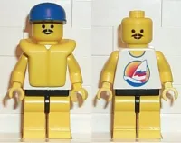 LEGO Surfboard on Ocean - Yellow Legs, Blue Cap, Life Jacket minifigure