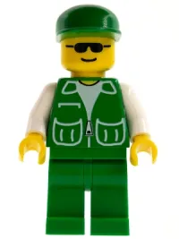 LEGO Jacket Green with 2 Large Pockets - Green Legs, Green Cap minifigure