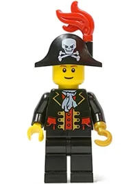 LEGO Captain, Bicorne Hat with Skull and Plume, Reddish Brown Eyebrows minifigure