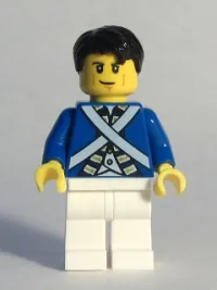 LEGO Bluecoat Soldier 6 - Cheek Lines, Black Hair minifigure