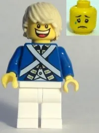 LEGO Bluecoat Soldier 7 - Tousled Hair (Head 6123714) minifigure