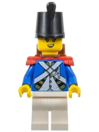LEGO Imperial Soldier IV - Female, Black Shako Hat, Red Epaulettes, Backpack minifigure