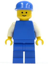 LEGO Plain Blue Torso with White Arms, Blue Legs, Blue Cap minifigure