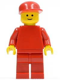 LEGO Plain Red Torso with Red Arms, Red Legs, Red Cap minifigure