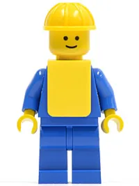 LEGO Plain Blue Torso with Blue Arms, Blue Legs, Yellow Construction Helmet, Yellow Vest minifigure