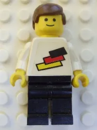 LEGO Soccer Player - German National Player, German National Flag Colors Torso Sticker on Front, Black Number Sticker on Back (specify number in listing) minifigure