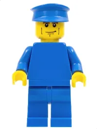 LEGO Plain Blue Torso with Blue Arms, Blue Legs, Blue Hat minifigure