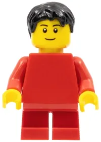 LEGO Plain Red Torso with Red Arms, Red Short Legs minifigure