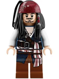 LEGO Captain Jack Sparrow Filigree Vest - White Open Shirt minifigure