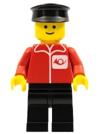 LEGO Post Office - Black Legs, Black Hat (Reissue) minifigure
