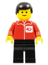 LEGO Post Office - Black Legs, Black Male Hair minifigure