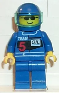 LEGO Racing Team 5, Blue Helmet, Trans-Light Blue Visor minifigure
