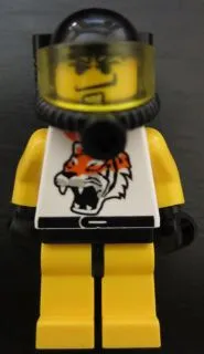 LEGO Race - Driver, Yellow Tiger, Underwater Helmet minifigure