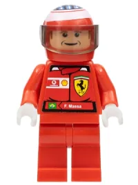 LEGO F1 Ferrari - F. Massa with Helmet Printed - with Torso Stickers minifigure