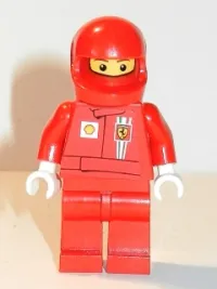 LEGO F1 Ferrari Pit Crew Member - with Torso Stickers on Front and Back minifigure
