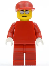LEGO F1 Ferrari Engineer - without Torso Stickers, White Hands minifigure