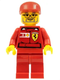 LEGO F1 Ferrari Engineer 2 - with Vodafone Shell Torso Stickers minifigure