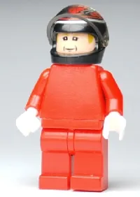 LEGO F1 Ferrari - K. Raikkonen with Helmet Black Printed - without Torso Stickers minifigure