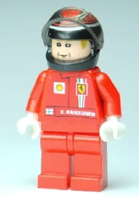 LEGO F1 Ferrari - K. Raikkonen with Helmet Black Printed - with Torso Stickers minifigure