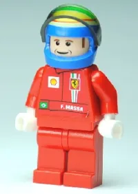 LEGO F1 Ferrari - F. Massa with Helmet Blue Printed - with Torso Stickers minifigure
