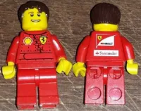 LEGO F1 Ferrari Pit Crew Mechanic - with Torso Stickers minifigure