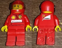 LEGO F1 Ferrari Pit Crew Tire Carrier - with Torso Stickers minifigure