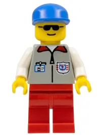 LEGO Coast Guard 1 - Red Legs, Blue Cap, Sunglasses minifigure