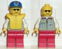 LEGO Coast Guard 1 - Red Legs, Blue Cap with Rescue Pattern, Sunglasses, Life Jacket minifigure
