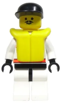 LEGO Res-Q 2 - Black Cap, Life Jacket minifigure