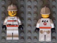LEGO Res-Q 3 - White Fire Helmet, White Hips minifigure