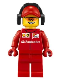 LEGO Scuderia Ferrari Team Crew Member - Male, Orange Safety Glasses minifigure