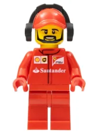 LEGO Scuderia Ferrari Team Crew Member - Male, Beard minifigure