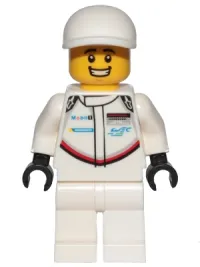 LEGO Porsche 911 RSR Driver - White Cap minifigure
