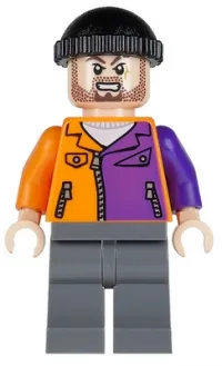 LEGO Two-Face's Henchman, Orange and Purple - Beard minifigure