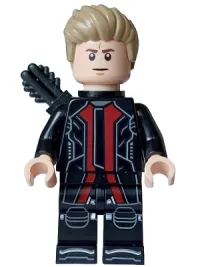 LEGO Hawkeye - Black and Dark Red Suit, Dark Tan Hair, Quiver, Silver Boot Tips minifigure