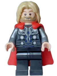 LEGO Thor - Flexible Rubber Cape, Black Legs, Tousled Hair minifigure