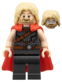 LEGO Thor - Flexible Rubber Cape, Pearl Dark Gray Legs, Tousled Hair minifigure