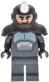 LEGO Rhino - Shoulder Armor with White Horn, Dark Bluish Gray Legs minifigure