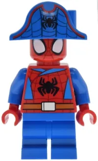 LEGO Spider-Man (Peter 'Spidey' Parker) - Medium Legs, Black Spider Logo, Dark Orange Belt, Pirate Hat minifigure