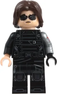 LEGO Winter Soldier - Dark Brown Hair, Black and Light Nougat Hands minifigure