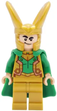 LEGO Loki - Pearl Gold Armor, Flexible Rubber Cape minifigure